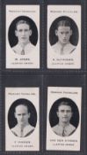 Cigarette cards, Taddy, Prominent Footballers (London Mixture), Clapton Orient, 4 cards, W. Jones,
