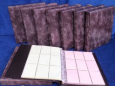 Trade card accessories, Albums, 8 'Collecta' card albums, all in grey/black & each with a slip