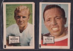 Trade cards, A&BC Gum, Footballer's, (un-numbered) 'P' size, (set, 12 cards) (folded as issued, some