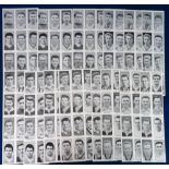 Trade cards, Thomson, Football Stars of 1959, 3 complete sets all on uncut sheets of 12 or 8