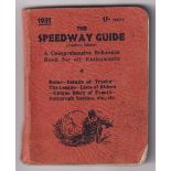 Speedway booklet, The Speedway Guide 1931 Southern Edition Handbook 164 pages being a