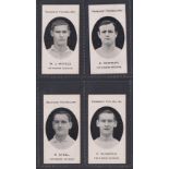 Cigarette cards, Taddy, Prominent Footballers (London Mixture), Tottenham Hotspur, 4 cards, W.J.