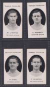 Cigarette cards, Taddy, Prominent Footballers (London Mixture), Tottenham Hotspur, 4 cards, W.J.