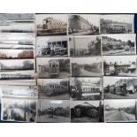 Photographs/Postcards, Trams, approx. 160 b/w images of trams, some original photos dating from