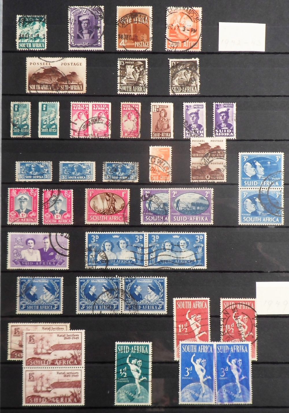 Stamps, Collection of Australia, New Zealand, Malaya, Malta & South Africa housed in a maroon - Image 28 of 30