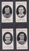 Cigarette cards, Taddy, Prominent Footballers (London Mixture), Woolwich Arsenal, 4 cards, J.