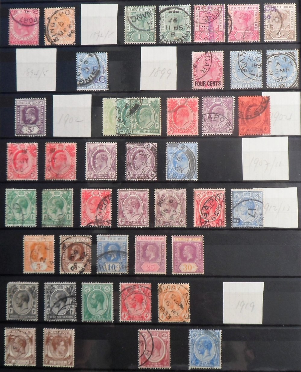 Stamps, Collection of Australia, New Zealand, Malaya, Malta & South Africa housed in a maroon - Image 19 of 30