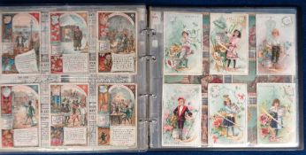 Trade cards, Liebig, modern album with slipcase containing approx. 36 sets ranging between S402 &
