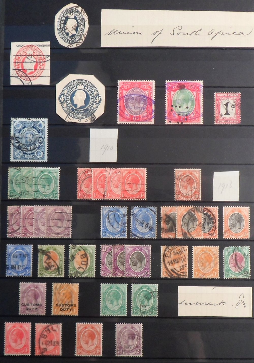 Stamps, Collection of Australia, New Zealand, Malaya, Malta & South Africa housed in a maroon - Image 25 of 30