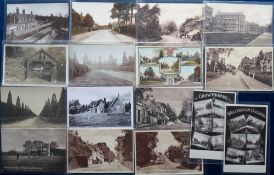 Postcards, Berkshire, a Crowthorne and Sandhurst mix of 16 cards with RPs of Wellington College