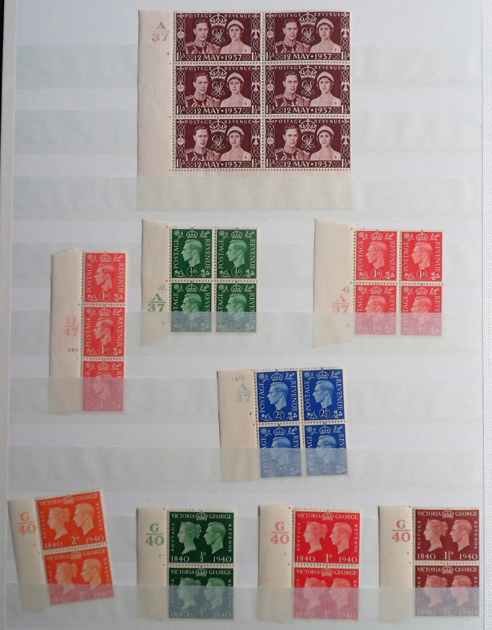 Stamps, GB KGV, KEVIII, KGVI and QEII collection of cylinder blocks and cylinder pairs to include - Image 3 of 4