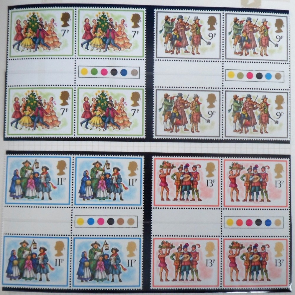 Stamps, GB QEII UM collection 1971-1984 including varieties & traffic light blocks housed in a red - Image 2 of 6