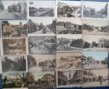 Postcards, Trams Bournemouth and local environs, 44 cards RPs printed and artist drawn to include