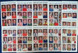 Trade issue, Thomson, Famous Football Club Colours & Players, set of 12 large size paper supplements