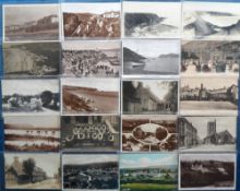 Postcards, Wales, a selection of approx. 40 cards, with RPs of cockle gatherers at Ferryside