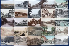 Postcards, a mixed UK topographical selection of approx. 91 cards, RPs include snowstorm at