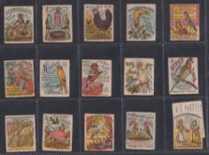 Trade cards, Hyde's Bird Seed, Hyde's Cartoons Advertising Cards, 'K' size 16 different cards, all