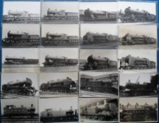 Postcards, Rail, a loco selection of approx. 95 cards, with 93 RPs mostly LSWR and Southern