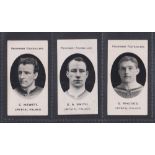 Cigarette cards, Taddy, Prominent Footballers (London Mixture), Crystal Palace, 3 cards, C.