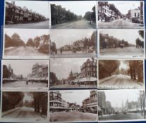 Postcards, Middlesex, an Ealing selection of approx. 22 cards, with RPs of Ealing Broadway (2),