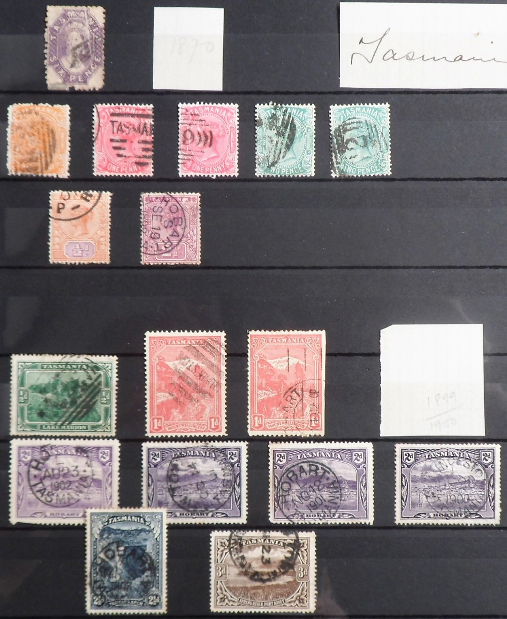 Stamps, Collection of Australia, New Zealand, Malaya, Malta & South Africa housed in a maroon - Image 10 of 30