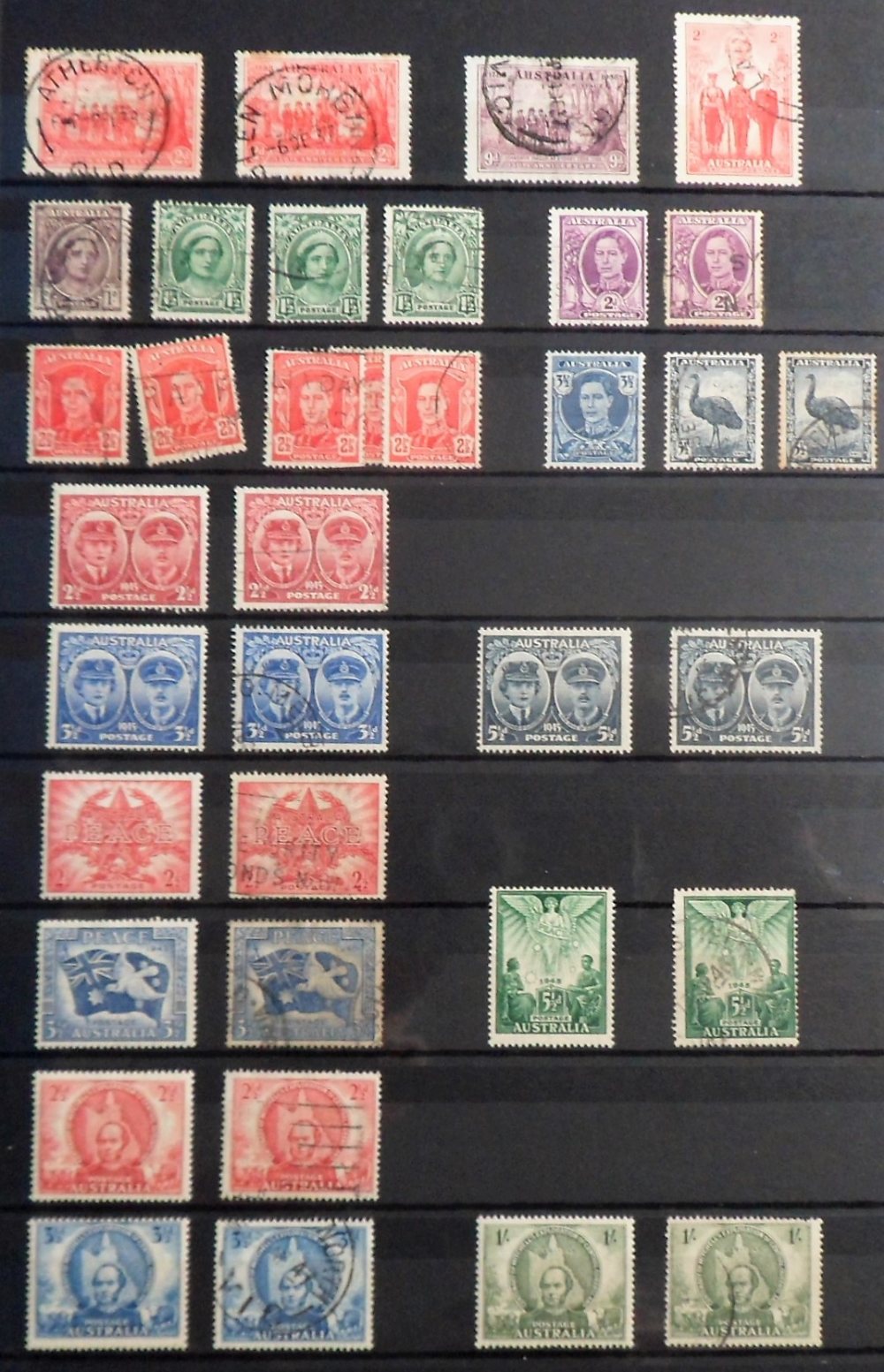 Stamps, Collection of Australia, New Zealand, Malaya, Malta & South Africa housed in a maroon - Image 3 of 30