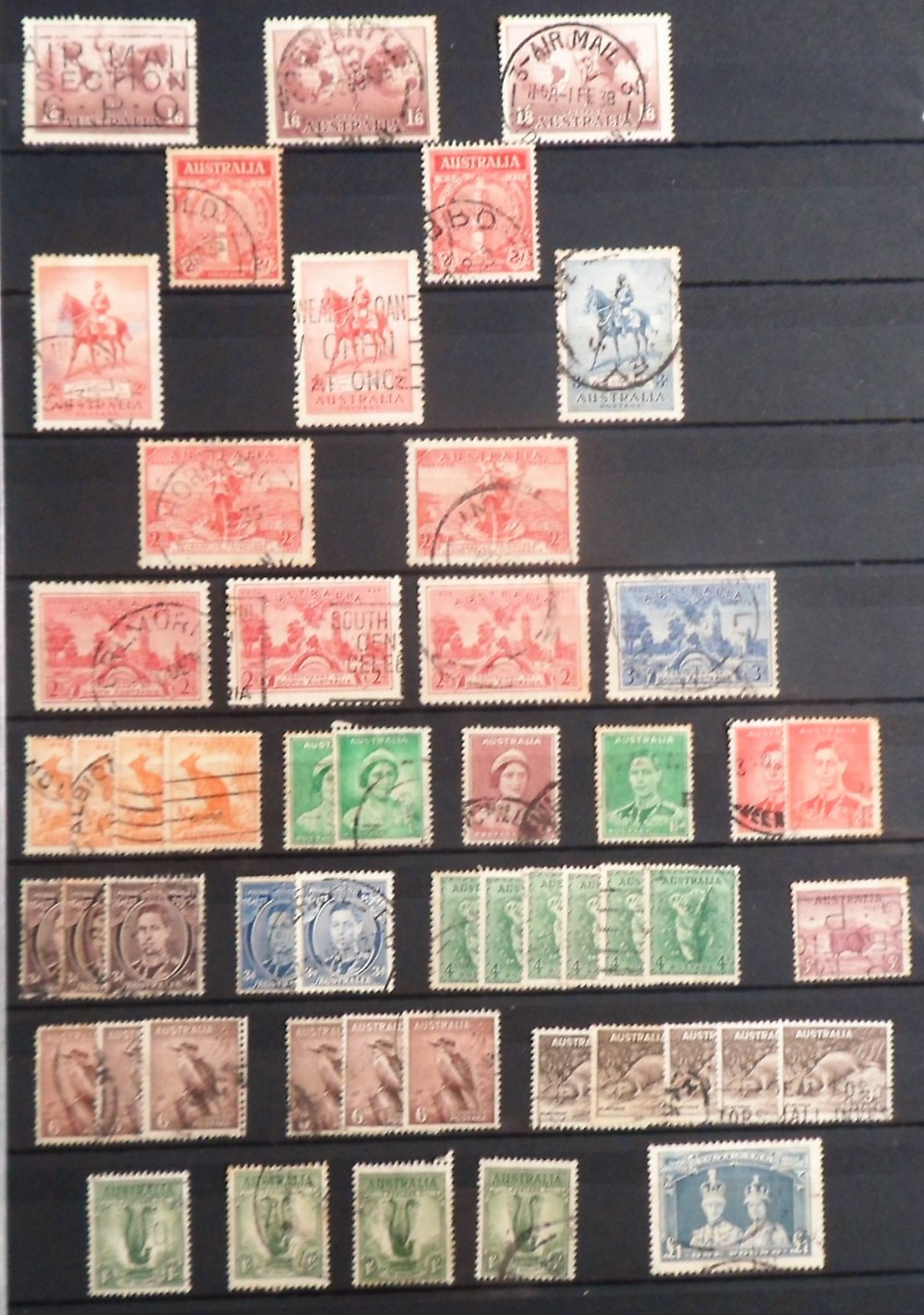 Stamps, Collection of Australia, New Zealand, Malaya, Malta & South Africa housed in a maroon - Image 2 of 30