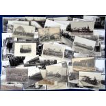 Transportation, Rail, 150+ b/w postcard sized photos and postcards featuring GWR sheds, prototype