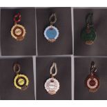 Horse Racing Badges, Royal Ascot, a collection of six enamelled Private Stand badges for 1955, 1956,