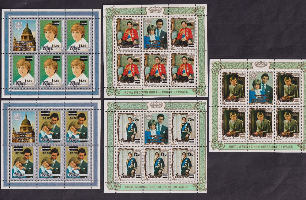 Stamps, Royal Wedding of Charles and Diana in 7 printed albums with slipcases, as originally - Image 2 of 2