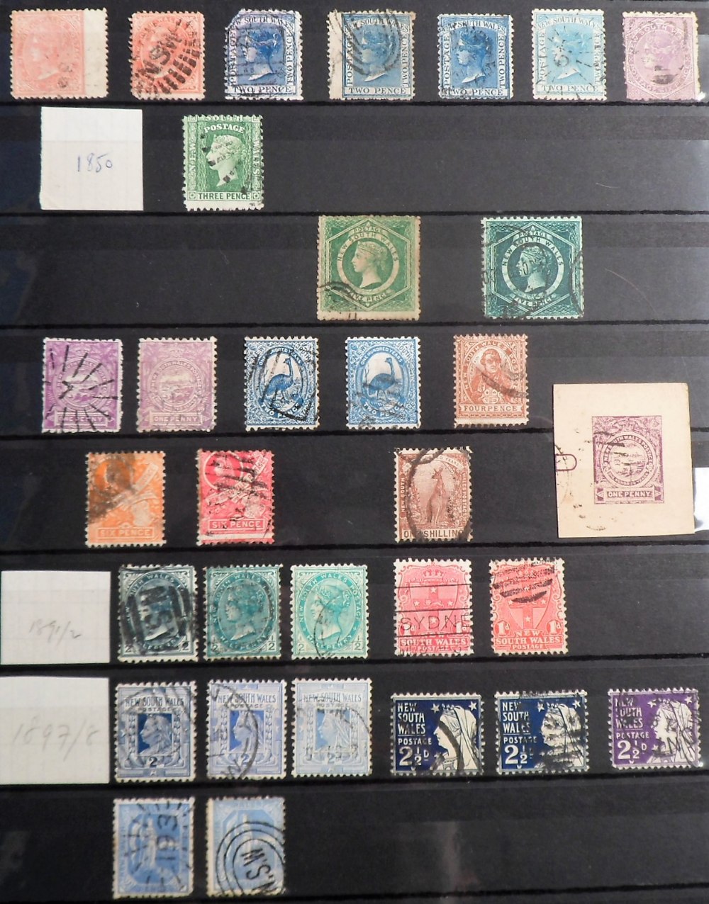 Stamps, Collection of Australia, New Zealand, Malaya, Malta & South Africa housed in a maroon - Image 11 of 30