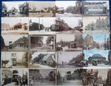 Postcards, Trams, a selection of approx. 95 cards, mainly North England. RPs include opening of