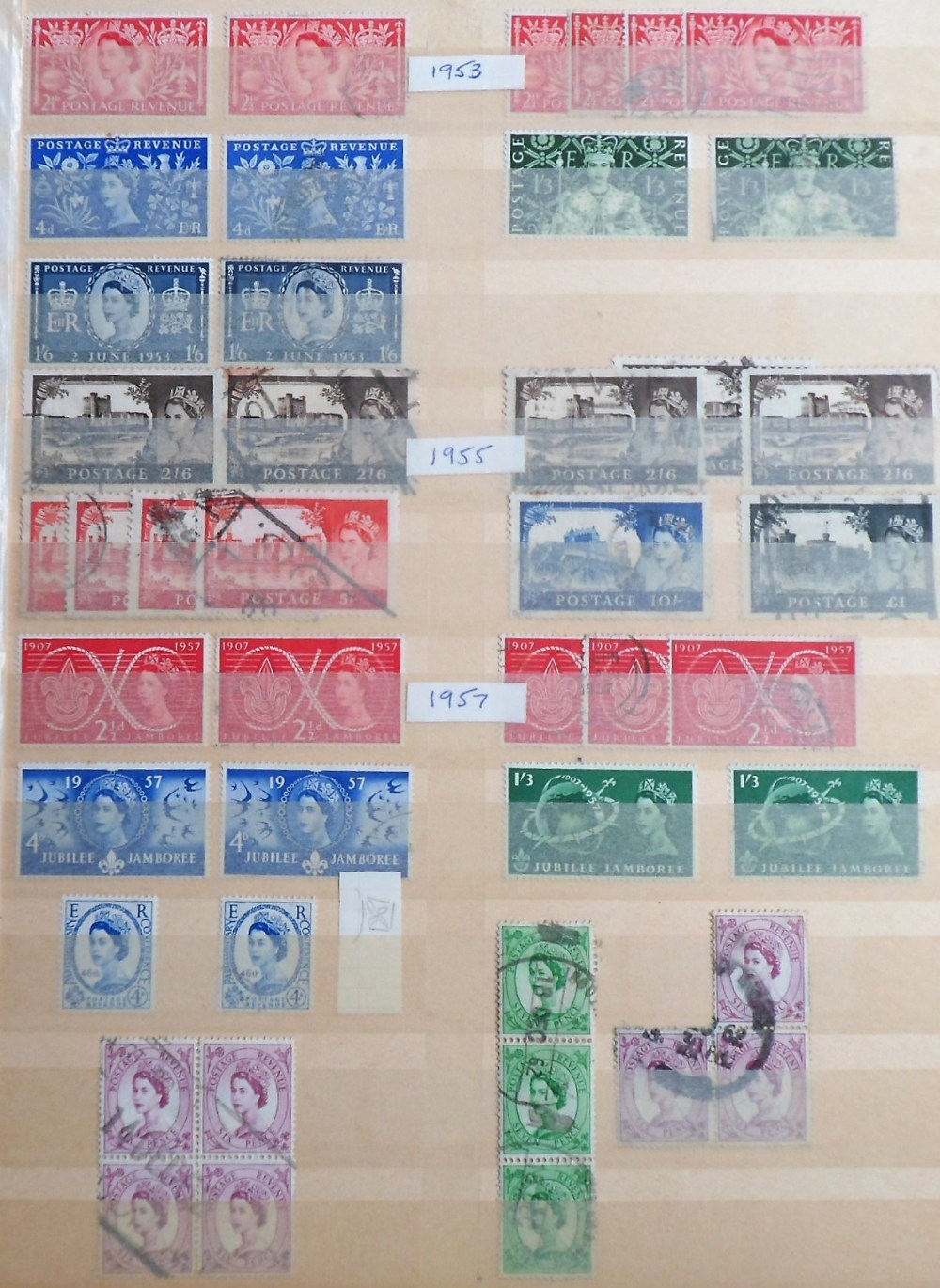 Stamps, GB QV-QEII collection, including a 4 margin 1d black, FC, with black MC, 4 2d blues, a range - Image 9 of 10