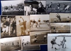 Football photographs, a collection of 45+ original b/w photo's, various sizes, all relating to