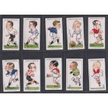 Cigarette cards, Hignett's, Football Caricatures (set, 50 cards) (vg)