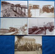 Postcards, Transport, an RP selection of 5 cards, with 4 of the Volks Electric Railway Brighton