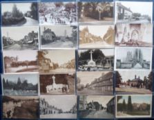 Postcards, a collection of 32 cards of N.W Hampshire villages with 23 RPs which includes an RP of