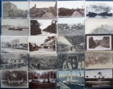 Postcards, Kent, a selection of approx. 78 cards, with RPs of Dover Pageant, Dover Army Camp, Exam