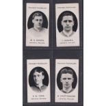 Cigarette cards, Taddy, Prominent Footballers (London Mixture), Crystal Palace, 4 cards, W.C.