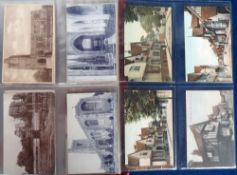 Postcards, Suffolk, approx. 80 cards of Sudbury housed in a modern album to include heraldic, RPs,