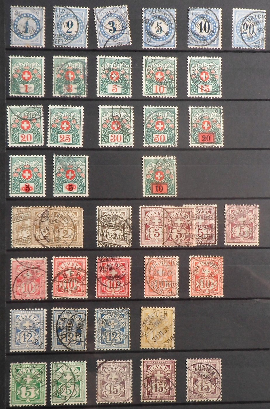 Stamps, Collection of Swiss 1850-1972 housed in a black stockbook together with a collection of - Image 2 of 8