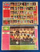 Trade cards, A&BC Gum, World Cup Posters, 'E' size (set, 16 cards) (gd)