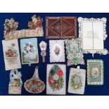 Ephemera, Victorian Greetings Cards, a collection of 13 mechanical and novelty cards to include 3D