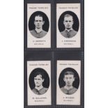 Cigarette cards, Taddy, Prominent Footballers (London Mixture), Millwall, 4 cards, A. Garrett, J.