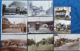 Postcards, Trams, a mixed tram collection of 8 RPs inc. 'Ancient Oxford' showing horse drawn tram
