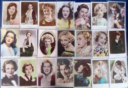 Postcards, Film Stars/Glamour, a collection of approx. 140 coloured cards of Female stars inc.
