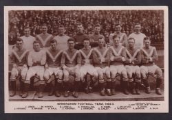 Football postcard, Birmingham FC, 1924-25, photographic teamgroup card by Wilkes, published by Adams