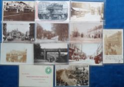 Postcards, a collection of 12 transport related cards of Hastings and St Leonards. RPs (10)