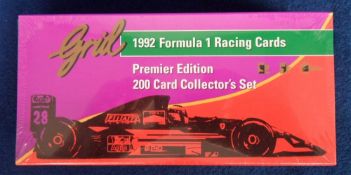 Trade cards, Grid, 1992 Formula 1 Racing Cards Premier Edition, 200 card set in sealed box of