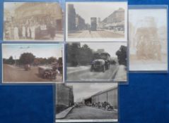 Postcards, Vehicles, 6 cards featuring London area trams, cars and lorries to comprise Edmonton